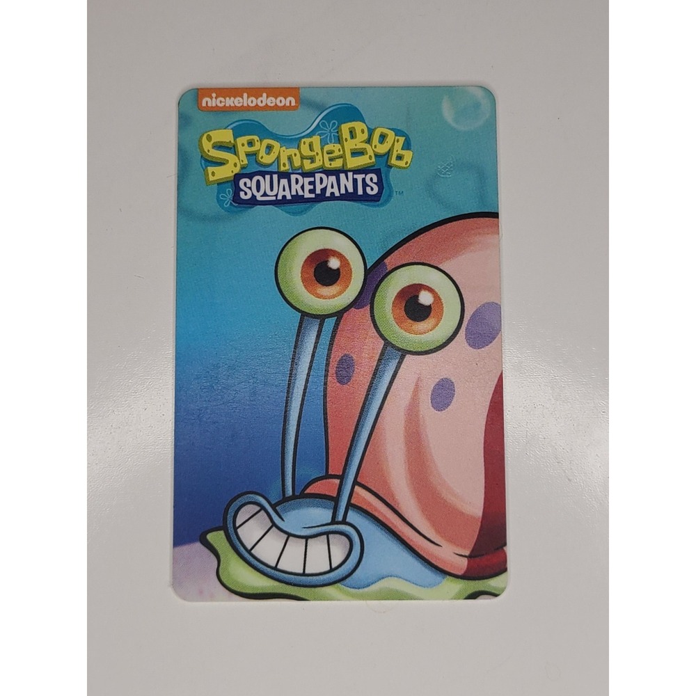 SpongeBob Square Pants Gary Coin Arcade Game Card No Barcode
